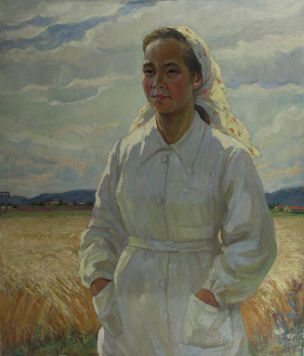 Портрет молодой работницы Совхоза.