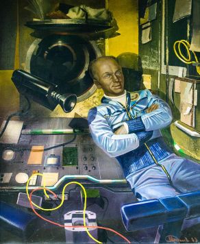  В.В. Лебедев на космическом корабле «Союз-13».
