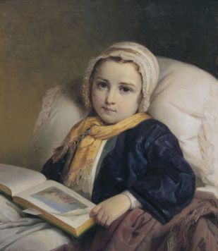 Портрет девочки с книжкой.